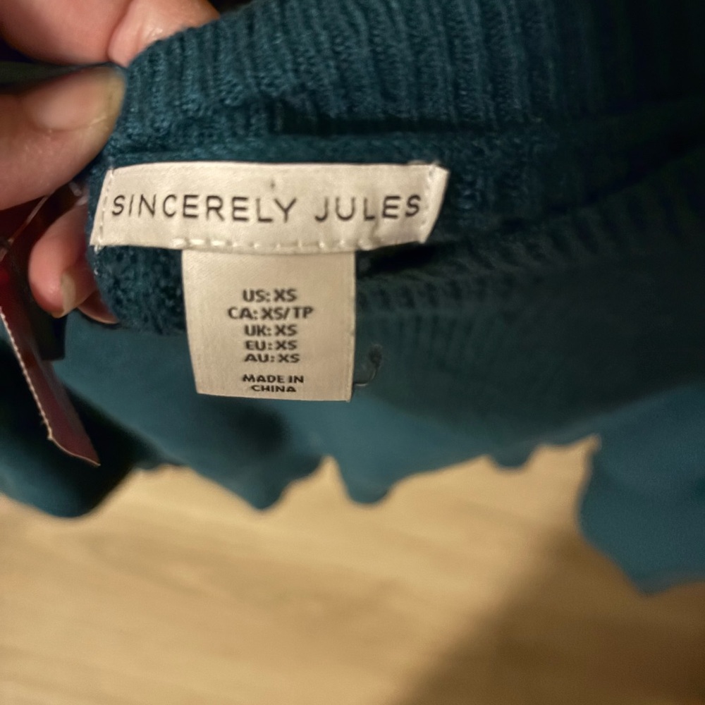 Sincerely Jules Deep Teal Turtleneck Sweater - Picture 2 of 2